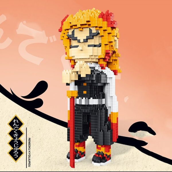 LBP 2112 Anime Demon Slayer Rengoku Kyoujurou Monster Warrior 3D DIY Mini Diamond Blocks Bricks Building 1 - LOZ™ MINI BLOCKS