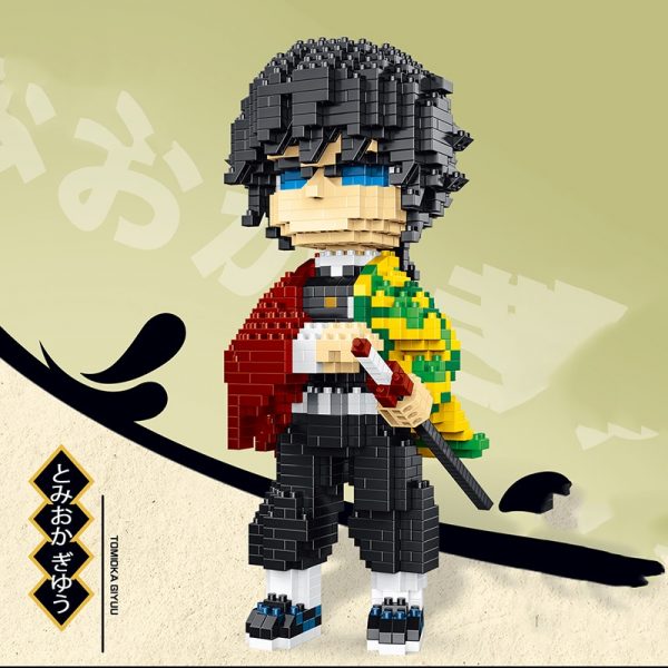 LBP 2115 Anime Demon Slayer Tomioka Giyuu Monster Warrior 3D DIY Mini Diamond Blocks Bricks Building 1 - LOZ™ MINI BLOCKS