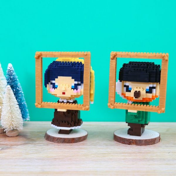 LD Artist Character Figures Girl in Painting Frame Apple in the Face Mini Diamond Blocks Bricks 3 - LOZ™ MINI BLOCKS