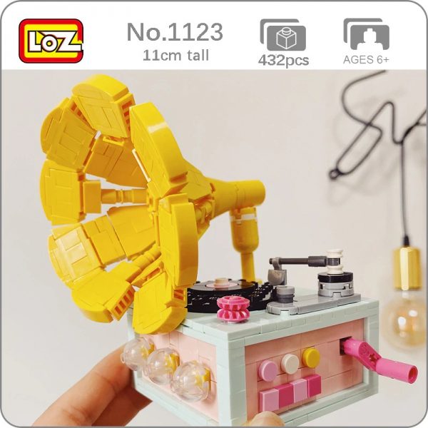 LOZ 1123 Flower Phonograph Music Player Jukebox 3D Model 432pcs DIY Small Mini Blocks Bricks Building - LOZ™ MINI BLOCKS