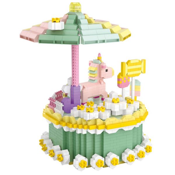LOZ Diamond Blocks Carousel Birthday Cake Macaron Unicorn Tiny Particles Assembled Building Blocks Educational Toys 4 - LOZ™ MINI BLOCKS