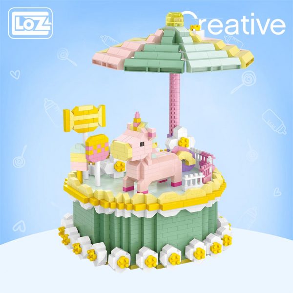 LOZ Diamond Blocks Carousel Birthday Cake Macaron Unicorn Tiny Particles Assembled Building Blocks Educational Toys - LOZ™ MINI BLOCKS