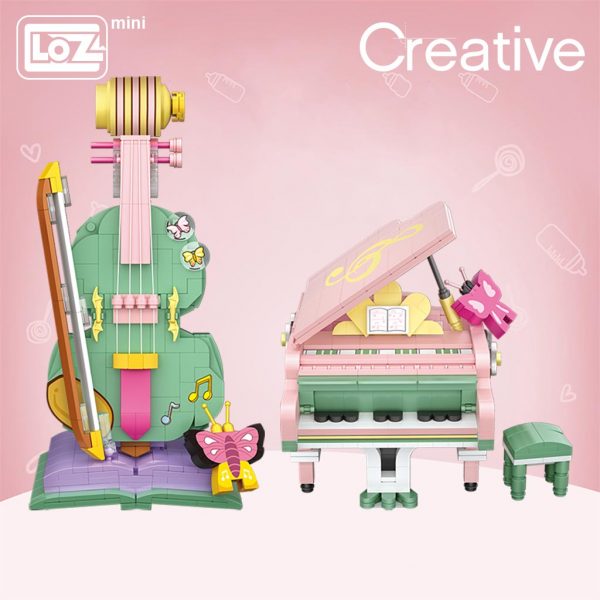 LOZ Mini Building Blocks piano violin musical instrument puzzle assembly mini blocks model decoration assembly toy - LOZ™ MINI BLOCKS