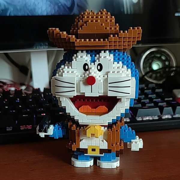 LP 200524 Anime Doraemon Cow Boy Policeman Cat Animal 3D Model DIY Mini Diamond Blocks Bricks 3 - LOZ™ MINI BLOCKS