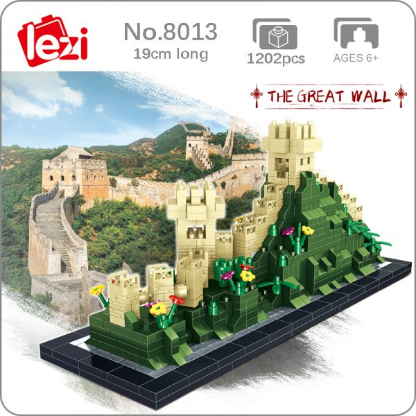 Lezi 8013 World Architecture China Great Wall 3D Model 1202pcs DIY Mini Diamond Blocks Bricks Building - LOZ™ MINI BLOCKS