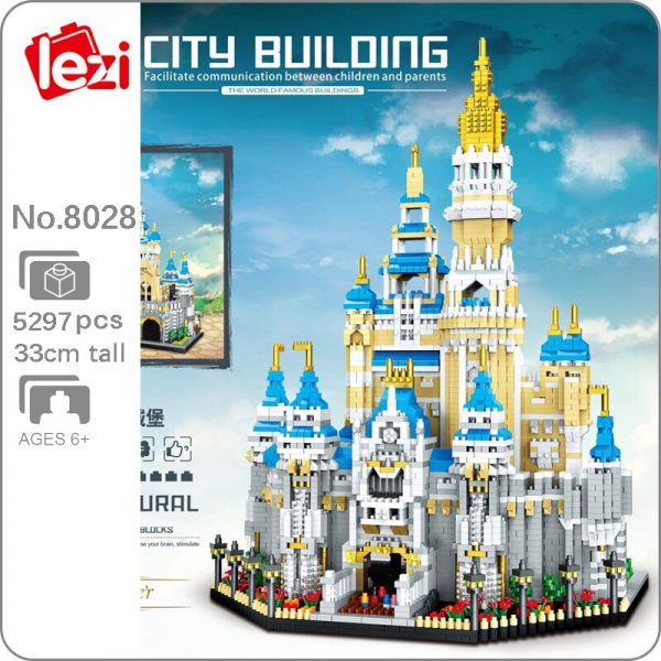 Lezi 8028 World Architecture Amusement Park Big Dream Castle 3D DIY Mini Diamond Blocks Bricks Building - LOZ™ MINI BLOCKS