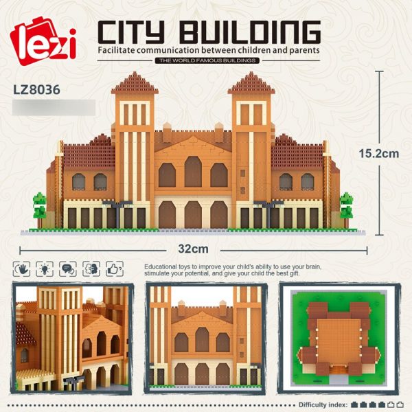 Lezi 8036 World Architecture Caltech University School 3D Model DIY Mini Diamond Blocks Bricks Building Toy 1 - LOZ™ MINI BLOCKS