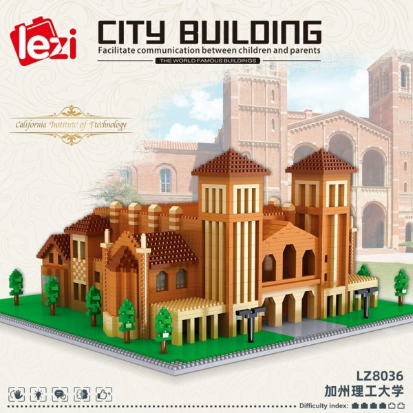 Lezi 8036 World Architecture Caltech University School 3D Model DIY Mini Diamond Blocks Bricks Building Toy 3 - LOZ™ MINI BLOCKS