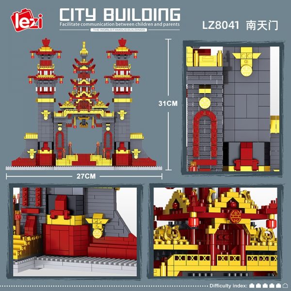 Lezi 8041 World Architecture Journey to the West Nantian Gate DIY Mini Diamond Blocks Bricks Building 5 - LOZ™ MINI BLOCKS