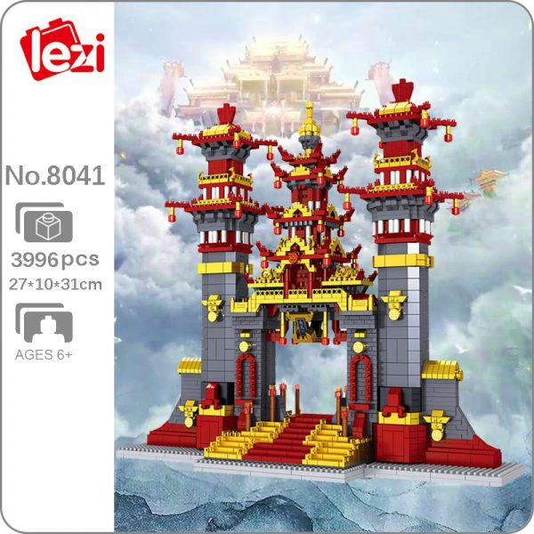 Lezi 8041 World Architecture Journey to the West Nantian Gate DIY Mini Diamond Blocks Bricks Building - LOZ™ MINI BLOCKS