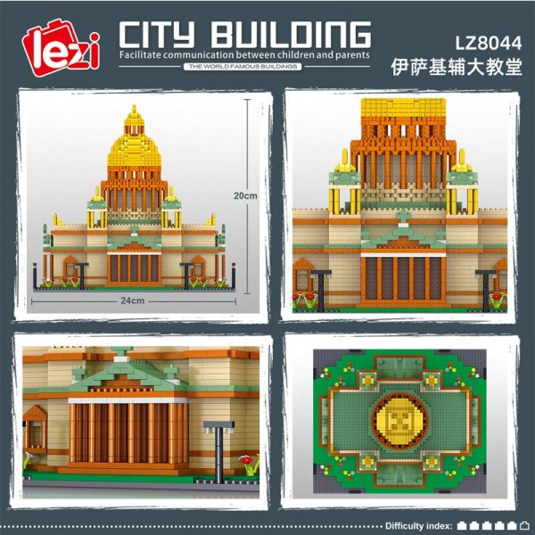 Lezi 8044 World Architecture St Isaac s Cathedral Museum Church DIY Mini Diamond Blocks Bricks Building 2 - LOZ™ MINI BLOCKS