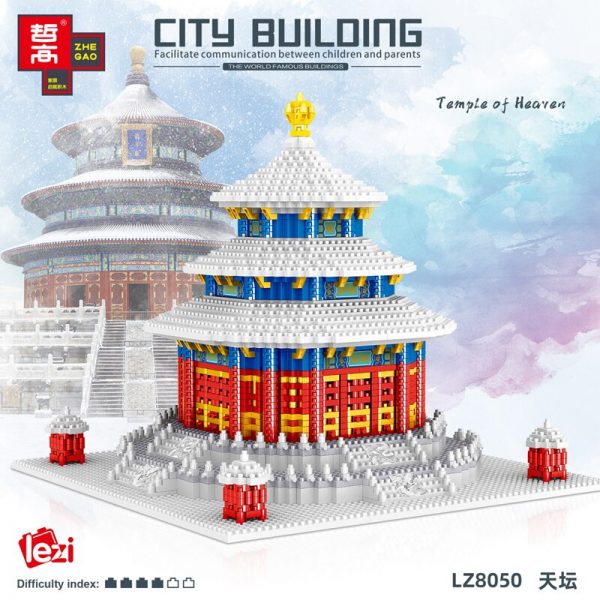 Lezi 8050 World Architecture Ancient Temple of Heaven Snow Winter Mini Diamond Blocks Bricks Building Toy 3 - LOZ™ MINI BLOCKS