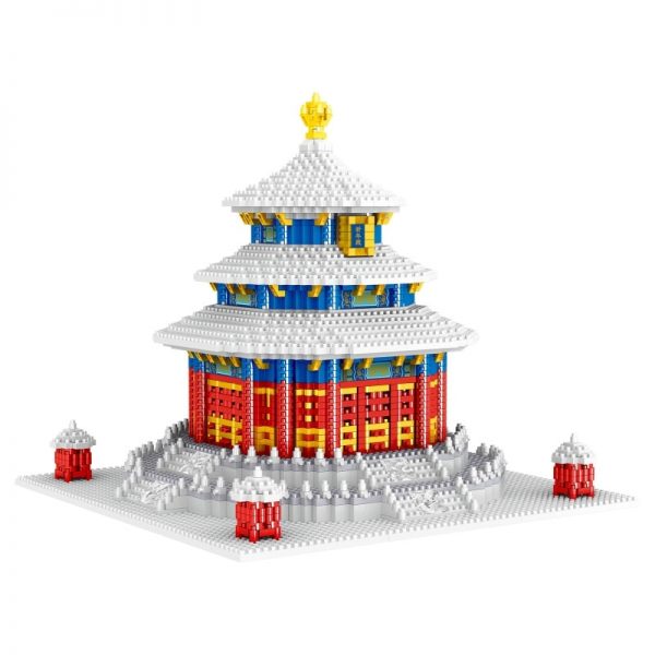 Lezi 8050 World Architecture Ancient Temple of Heaven Snow Winter Mini Diamond Blocks Bricks Building Toy 5 - LOZ™ MINI BLOCKS