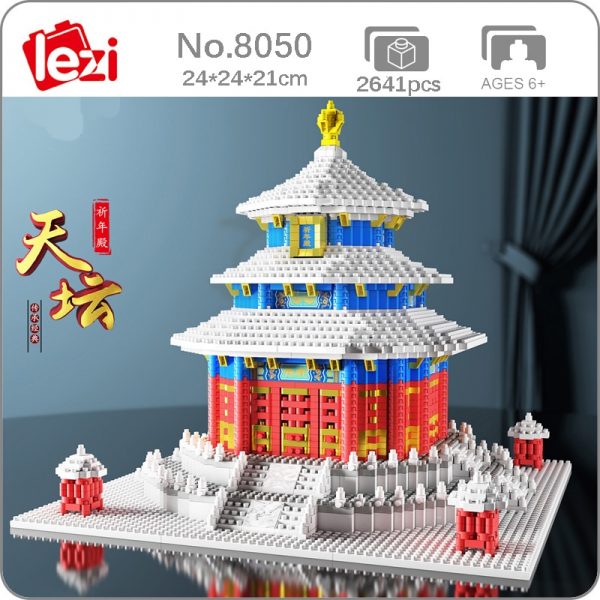 Lezi 8050 World Architecture Ancient Temple of Heaven Snow Winter Mini Diamond Blocks Bricks Building Toy - LOZ™ MINI BLOCKS