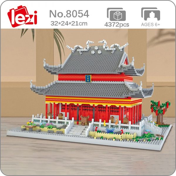 Lezi 8054 Chinese Architecture Ancient Nanjing Confucius Temple DIY Mini Diamond Blocks Bricks Building Toy for - LOZ™ MINI BLOCKS