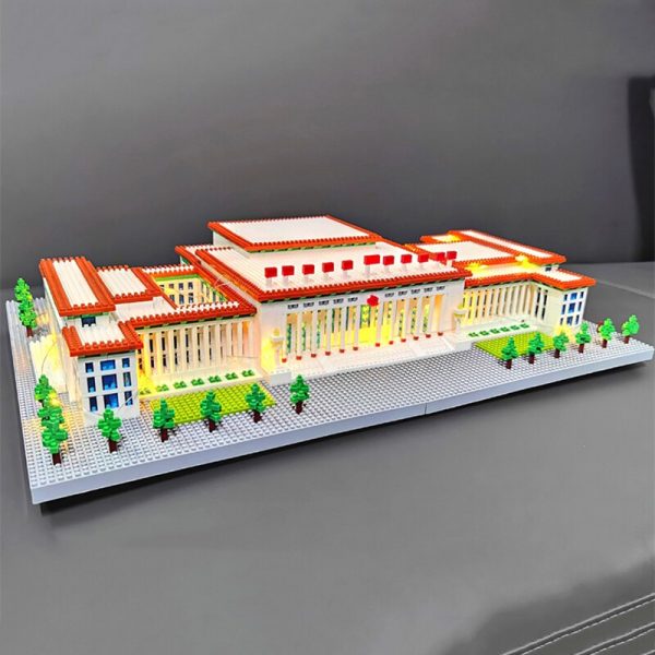 Lezi 8186 World Architecture China Great Hall of the People Tree DIY Mini Diamond Blocks Bricks 2 - LOZ™ MINI BLOCKS