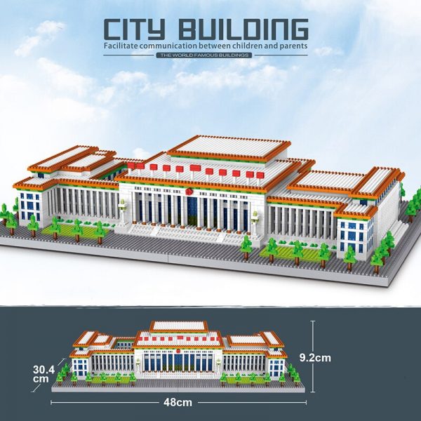 Lezi 8186 World Architecture China Great Hall of the People Tree DIY Mini Diamond Blocks Bricks 3 - LOZ™ MINI BLOCKS