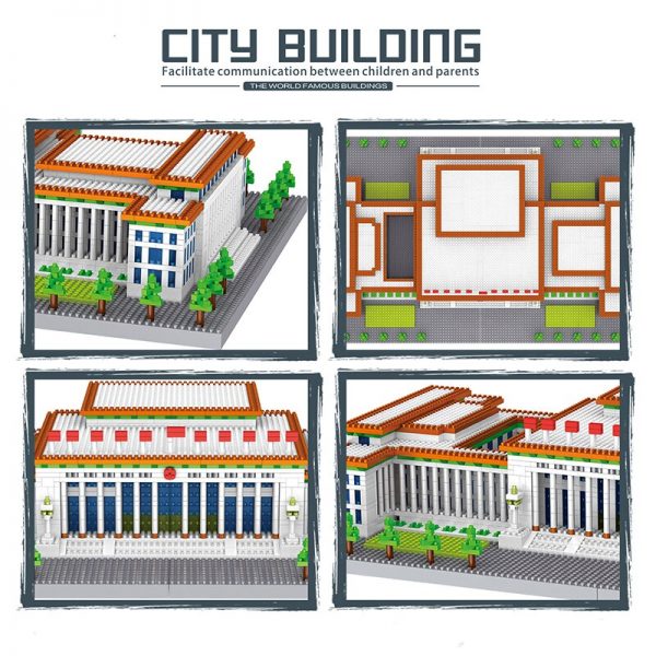 Lezi 8186 World Architecture China Great Hall of the People Tree DIY Mini Diamond Blocks Bricks 4 - LOZ™ MINI BLOCKS