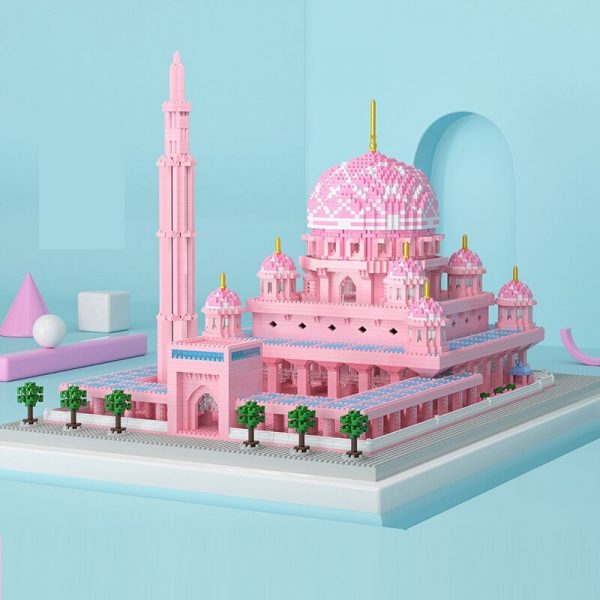 Lezi 8188 World Architecture Masjid Putra Pink Mosque Church Palace Mini Diamond Blocks Bricks Building Toy 4 - LOZ™ MINI BLOCKS