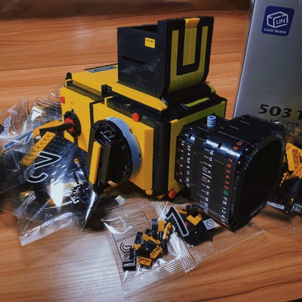 Lin 00848 Yellow Advanced Digital SLR Camera Machine 3D Model DIY Small Mini Blocks Bricks Building 1 - LOZ™ MINI BLOCKS