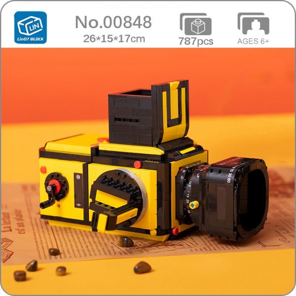 Lin 00848 Yellow Advanced Digital SLR Camera Machine 3D Model DIY Small Mini Blocks Bricks Building - LOZ™ MINI BLOCKS