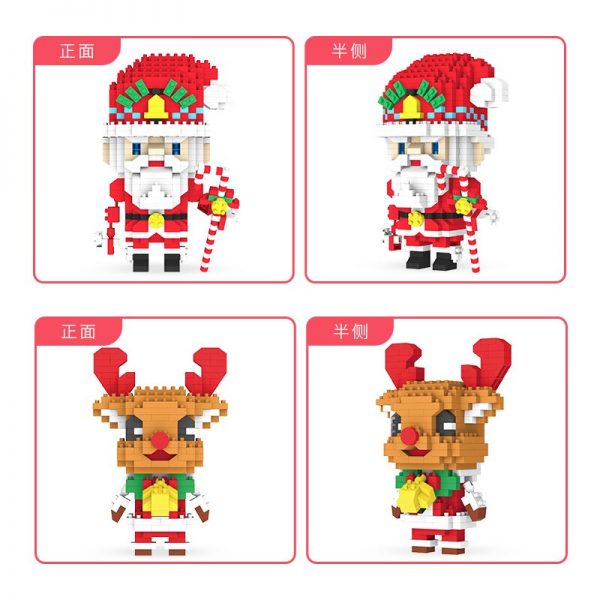 MCO Xmas Father Christmas Santa Claus Elk Reindeer Deer Animal DIY Mini Diamond Blocks Bricks Building 5 - LOZ™ MINI BLOCKS