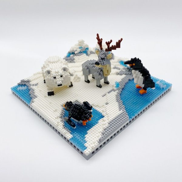 PZX 6622 Animal World Penguin Bird Polar Bear Deer 3D Model DIY Mini Diamond Blocks Bricks 1 - LOZ™ MINI BLOCKS