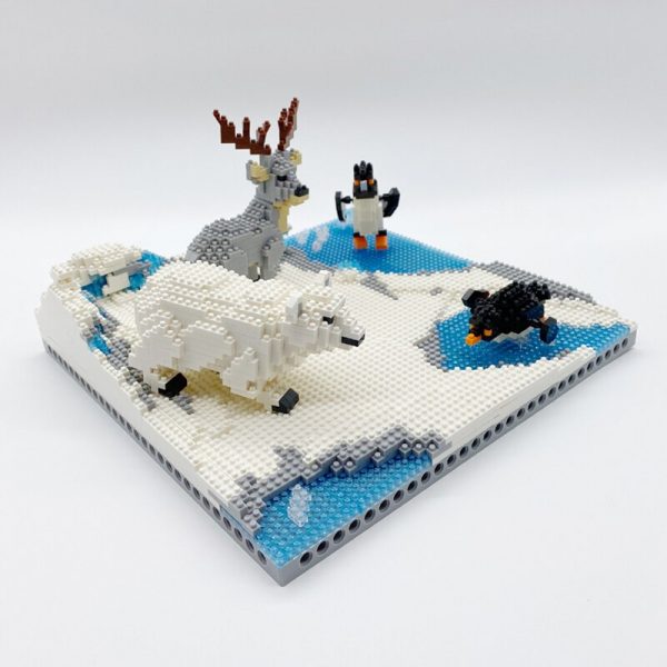 PZX 6622 Animal World Penguin Bird Polar Bear Deer 3D Model DIY Mini Diamond Blocks Bricks 2 - LOZ™ MINI BLOCKS