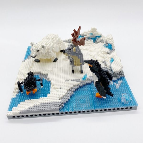 PZX 6622 Animal World Penguin Bird Polar Bear Deer 3D Model DIY Mini Diamond Blocks Bricks 3 - LOZ™ MINI BLOCKS