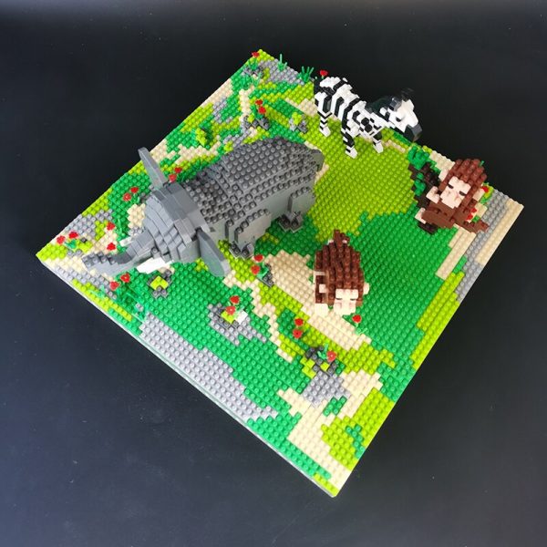 PZX 6628 Animal World Elephant Zebra Monkey Horse Flower Model DIY Mini Diamond Blocks Bricks Building 5 - LOZ™ MINI BLOCKS