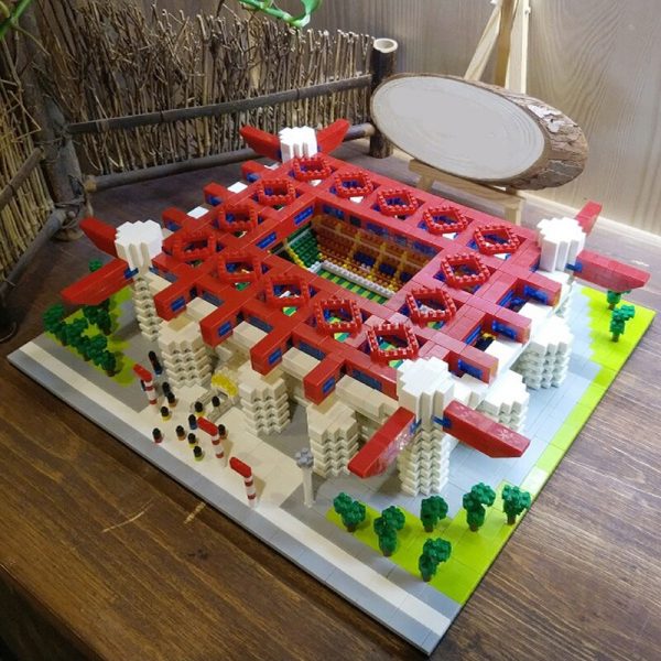 PZX World Architecture Football San Siro Meazza Stadium Soccer Field Mini Diamond Blocks Bricks Building Toy 1 - LOZ™ MINI BLOCKS