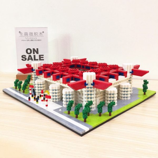 PZX World Architecture Football San Siro Meazza Stadium Soccer Field Mini Diamond Blocks Bricks Building Toy 5 - LOZ™ MINI BLOCKS