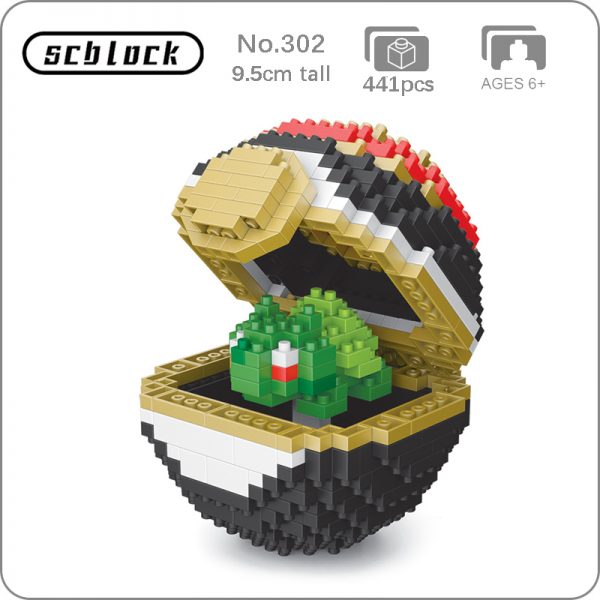 SC 302 Anime Pocket Monster Luxury Ball Bulbasaur Animal Model DIY Mini Diamond Blocks Bricks Building - LOZ™ MINI BLOCKS
