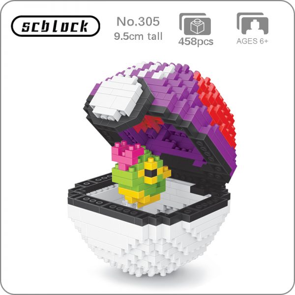 SC 305 Anime Pocket Monster Master Ball Caterpie Animal 3D Model DIY Mini Diamond Blocks Bricks - LOZ™ MINI BLOCKS