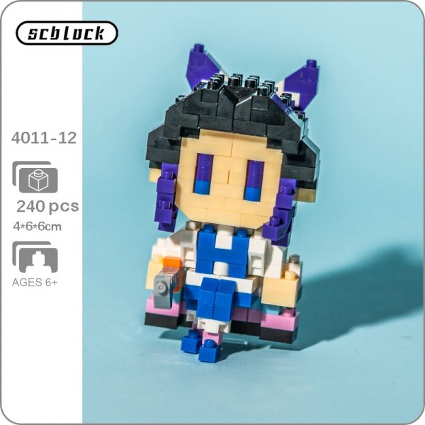 SC 4011 12 Anime Demon Slayer Kochou Shinobu Warrior Ninja Monster Mini Diamond Blocks Bricks Building - LOZ™ MINI BLOCKS