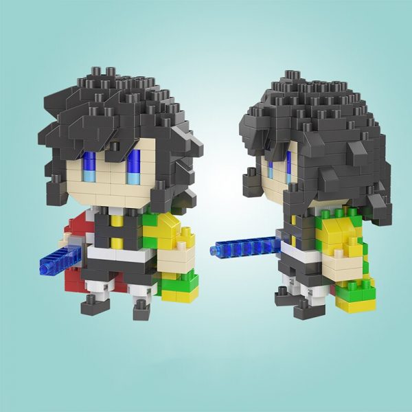 SC 4011 7 Anime Demon Slayer Tomioka Giyuu Warrior Ninja Monster DIY Mini Diamond Blocks Bricks 4 - LOZ™ MINI BLOCKS