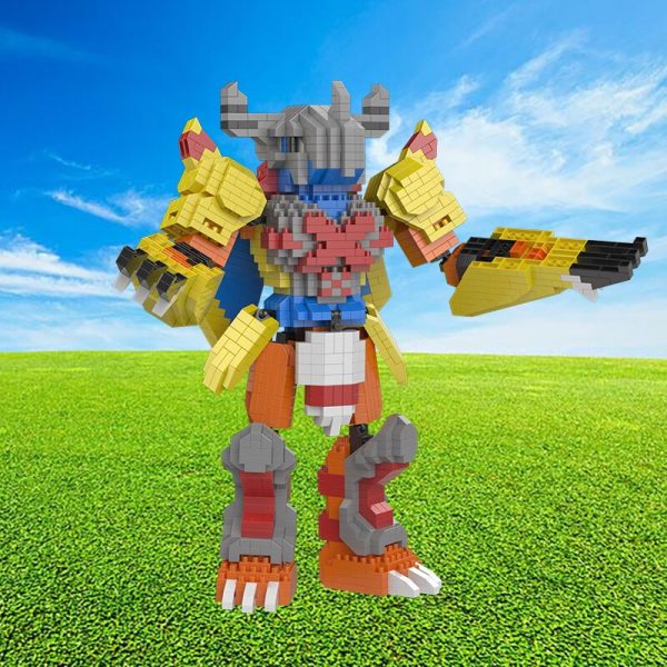 SC 5011 Anime Digimon War Greymon Digital Monster Dragon Animal DIY Mini Diamond Blocks Bricks Building 1 - LOZ™ MINI BLOCKS