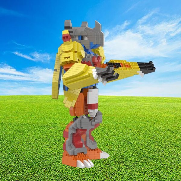 SC 5011 Anime Digimon War Greymon Digital Monster Dragon Animal DIY Mini Diamond Blocks Bricks Building 2 - LOZ™ MINI BLOCKS