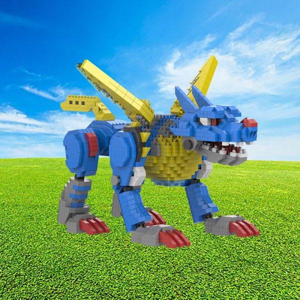 SC 5012 Anime Digimon Metal Garurumon Digital Monster Wolf Animal 3D Mini Diamond Blocks Bricks Building 1 - LOZ™ MINI BLOCKS