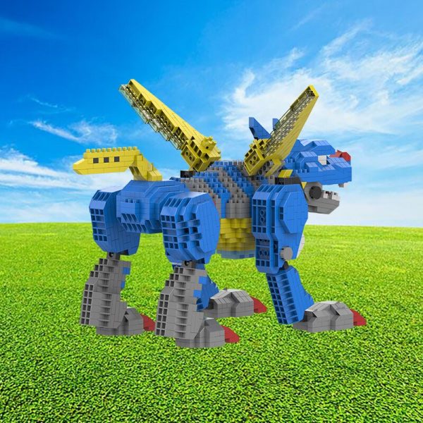 SC 5012 Anime Digimon Metal Garurumon Digital Monster Wolf Animal 3D Mini Diamond Blocks Bricks Building 3 - LOZ™ MINI BLOCKS