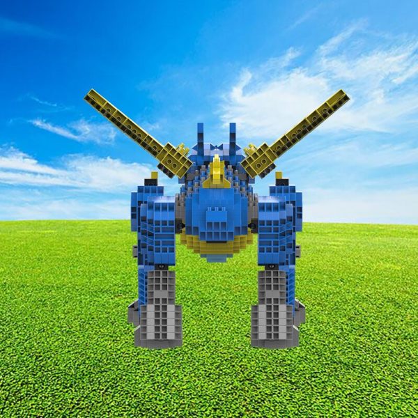 SC 5012 Anime Digimon Metal Garurumon Digital Monster Wolf Animal 3D Mini Diamond Blocks Bricks Building 5 - LOZ™ MINI BLOCKS