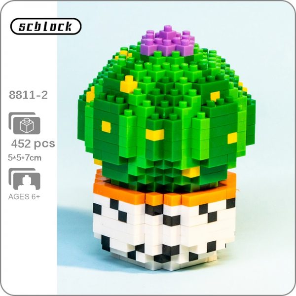 SC 8811 2 Pot Plant World Cactus Flower Desert Soil 3D Model DIY Mini Diamond Blocks - LOZ™ MINI BLOCKS