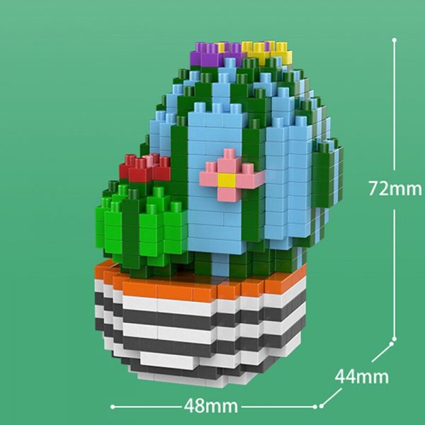 SC 8811 3 Pot Plant World Cactus Flower Desert Soil 3D Model DIY Mini Diamond Blocks 3 - LOZ™ MINI BLOCKS