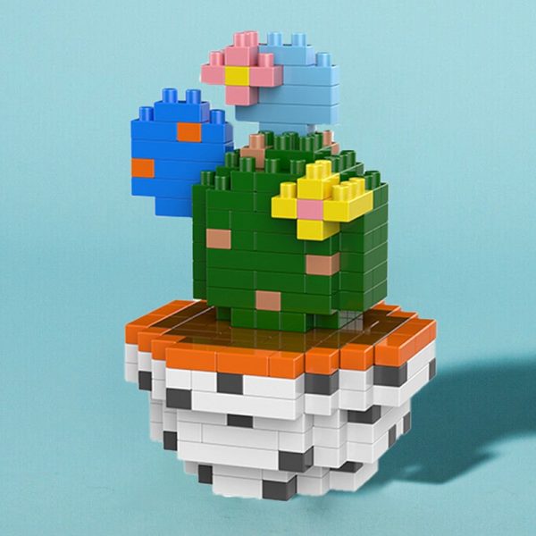 SC 8811 4 Pot Plant World Cactus Flower Desert Soil 3D Model DIY Mini Diamond Blocks 1 - LOZ™ MINI BLOCKS