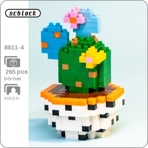 SC 8811 4 Pot Plant World Cactus Flower Desert Soil 3D Model DIY Mini Diamond Blocks - LOZ™ MINI BLOCKS