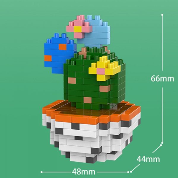 SC 8811 4 Pot Plant World Cactus Flower Desert Soil 3D Model DIY Mini Diamond Blocks 4 - LOZ™ MINI BLOCKS