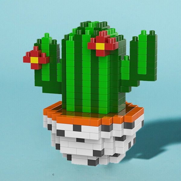 SC 8811 5 Pot Plant World Cactus Flower Desert Soil 3D Model DIY Mini Diamond Blocks 1 - LOZ™ MINI BLOCKS