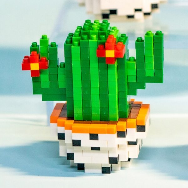 SC 8811 5 Pot Plant World Cactus Flower Desert Soil 3D Model DIY Mini Diamond Blocks 2 - LOZ™ MINI BLOCKS