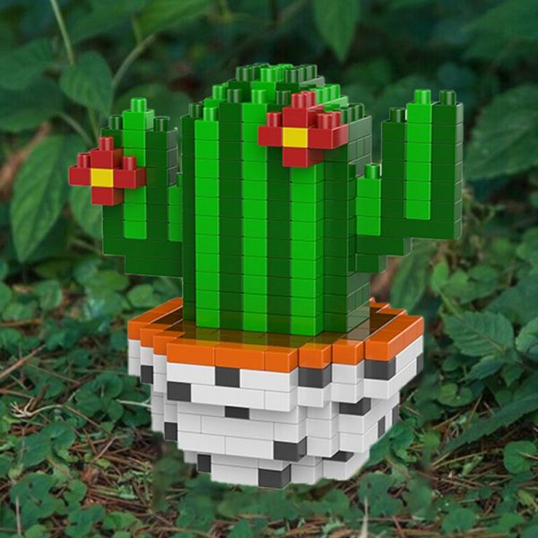SC 8811 5 Pot Plant World Cactus Flower Desert Soil 3D Model DIY Mini Diamond Blocks 3 - LOZ™ MINI BLOCKS