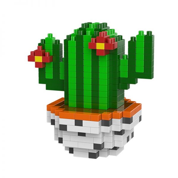 SC 8811 5 Pot Plant World Cactus Flower Desert Soil 3D Model DIY Mini Diamond Blocks 5 - LOZ™ MINI BLOCKS